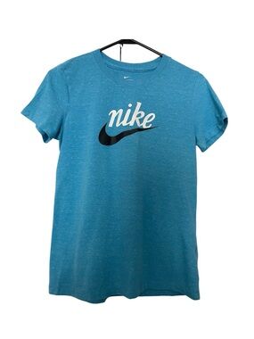 Nike Teal Short Sleeve Logo Tee with Black Swoosh